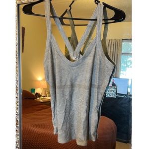 Intimately Free People heather gray racerback tank top. Size L